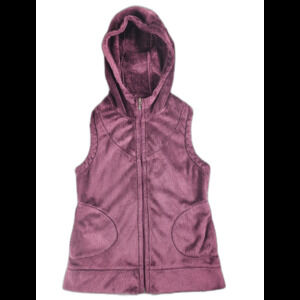 White Sierra Purple Fleece Hooded Vest Womens S Full Zip Soft Cozy